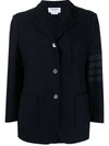 Thom Browne Blue 4-bar Stripe Single-breasted Blazer In Blau