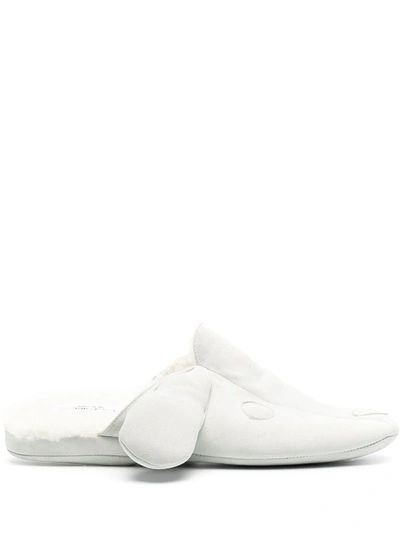Thom Browne Hector Shearling-lined Slippers In White