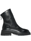 Marsèll Leather Ankle Boots In Schwarz