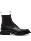 Tricker's Chunky Sole Round Toe Ankle Boots In Schwarz