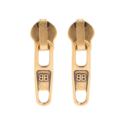 Balenciaga Zip Gold-tone Earrings