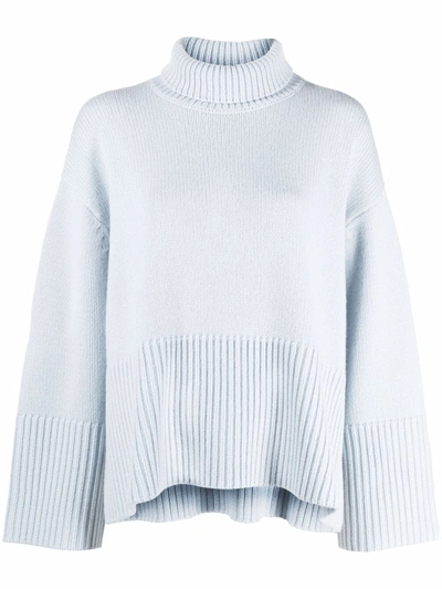 Totême Heavy Cashmere Turtleneck Jumper In Banker Blue