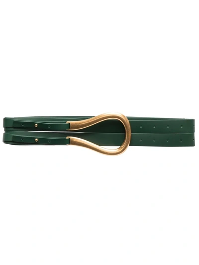 Bottega Veneta Horsebit Buckled Belt In Black