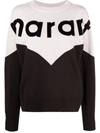 Isabel Marant Étoile Isabel Marant Etoile Women Two-tone Cotton Blend Houston Sweatshirt In Black