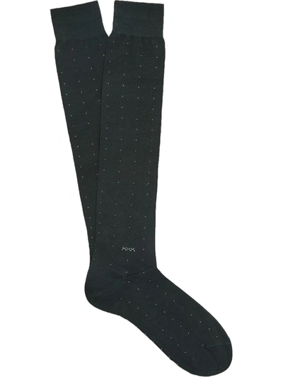 Ermenegildo Zegna Polka Dot Cotton-blend Socks In Green