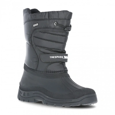 Trespass Unisex Dodo Pull On Winter Snow Boots In Black
