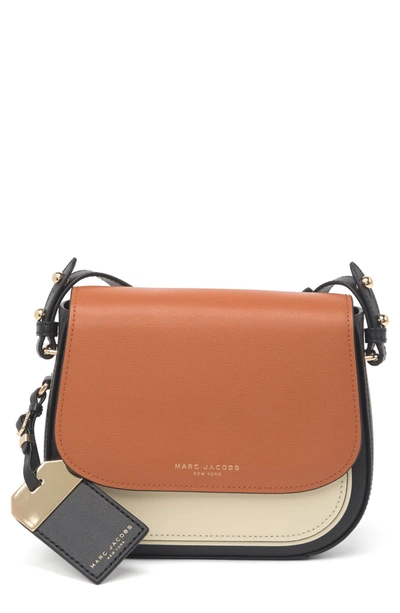 Marc Jacobs Mini Rider Leather Crossbody Bag In Smoked Almond Multi