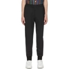 PS BY PAUL SMITH BLACK WOOL DRAWSTRING TROUSERS