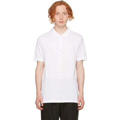 Sunspel Organic Cotton-terry Polo Shirt In White