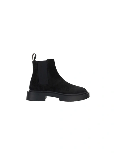 Giuseppe Zanotti Biker Boots In Velour Nero