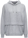 BRUNELLO CUCINELLI WOOL AND CASHMERE GRAY HOODIE,M16127809C2642