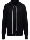 RICK OWENS BLACK CASHMERE HOODIE,RP02A7628WSB09