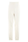 Ganni Software Recycled Cotton-blend Track Pants In Ecru