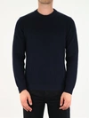 Roberto Collina Ribbed-knit Merino Wool Jumper In Blue