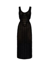 GENNY BLACK OPEN-KNIT BODYCON DRESS,B4AWC8A350303899