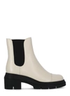 Stuart Weitzman Norah Elasticated Side-panel Boots In Oat