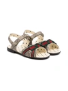 GUCCI WEB-BOW TOUCH STRAP SANDALS