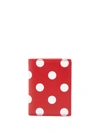Comme Des Garçons Polka Dot-print Cardholder In 红色