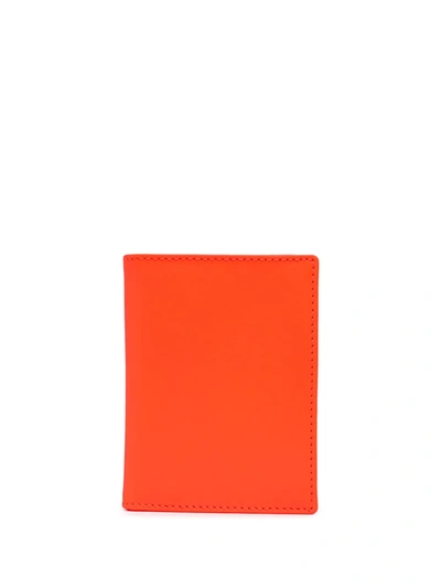 Comme Des Garçons Colour-block Cardholder Wallet In 橘色