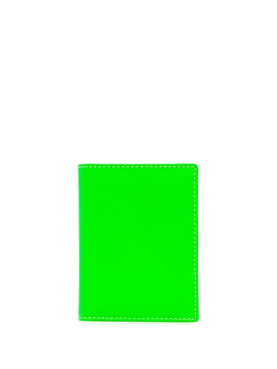 Comme Des Garçons Colour-block Cardholder Wallet In Green