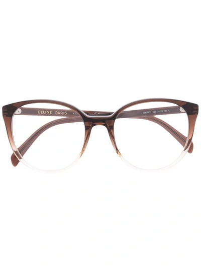 Celine Gradient-effect Frame Glasses In 褐色