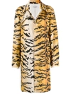 Philosophy Di Lorenzo Serafini Tiger-print Shift Coat In 橘色