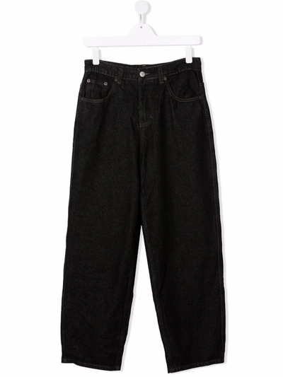 Molo Teen Mid-rise Straight-leg Jeans In 黑色