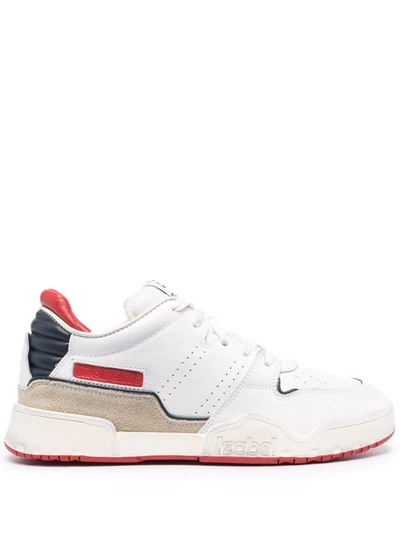Isabel Marant Leather Lace-up Sneakers In White