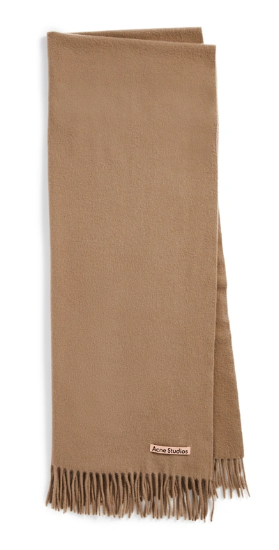 Acne Studios Canada New Wool Scarf In Brown