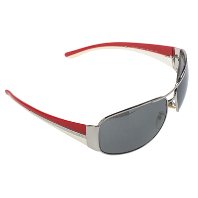 Pre-owned Prada Red/white Acetate Spr75g Sunglasses
