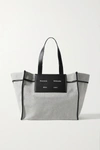 PROENZA SCHOULER WHITE LABEL XL MORRIS LEATHER-TRIMMED CANVAS TOTE