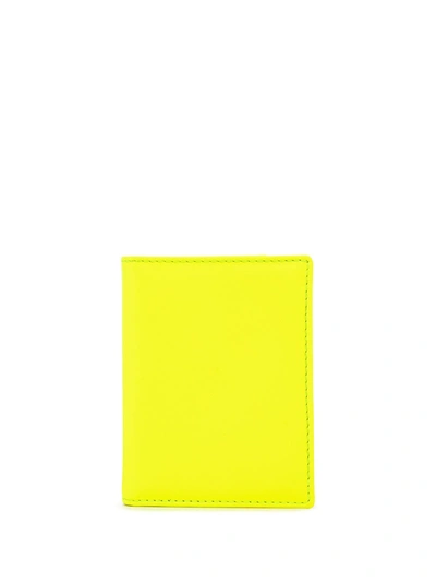 Comme Des Garçons Colour-block Cardholder Wallet In Yellow