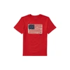 Polo Ralph Lauren Kids' Flag Cotton Jersey Tee In Rl 2000 Red