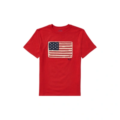 Polo Ralph Lauren Kids' Flag Cotton Jersey Tee In Rl 2000 Red
