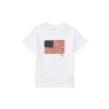 Polo Ralph Lauren Kids' Flag Cotton Jersey Tee In White