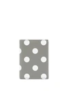 Comme Des Garçons Polka Dot-print Leather Cardholder In Grau