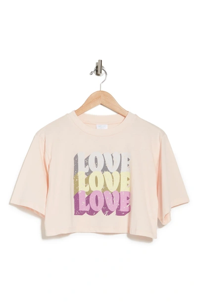 Abound Crop Graphic Tee In Pink Creole Love