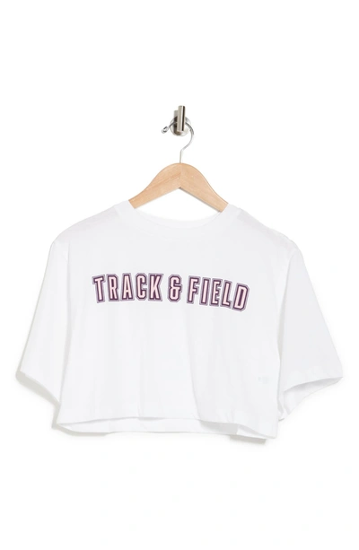 Abound Crop Graphic Tee In White Track And Field