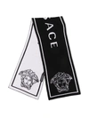 VERSACE MEDUSA INTARSIA-KNIT SCARF