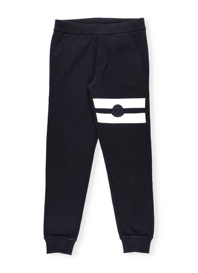 Moncler Kids' Logo Pants In Blue