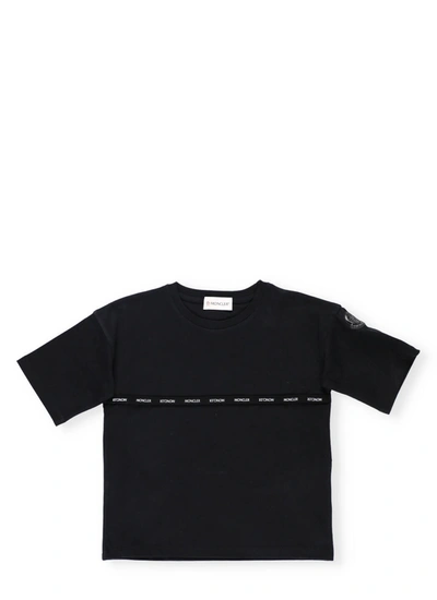 Moncler Kids' T-shirt With Logo In Black
