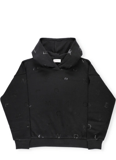 Moncler Kids' Logo Hoodie In Black
