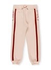 Chloé Side-stripe Cotton Track Trousers In Rosa Pallido