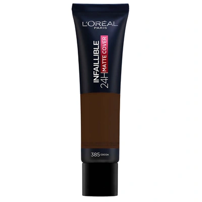 L'oréal Paris Infallible 24hr Matte Cover Foundation 35ml (various Shades) In 0 385 Cocoa
