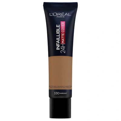 L'oréal Paris Infallible 24hr Matte Cover Foundation 35ml (various Shades) In 4 330 Hazelnut