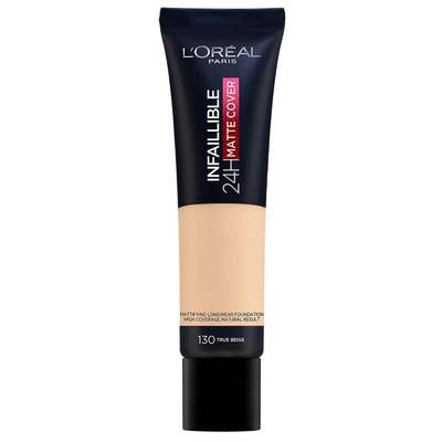 L'oréal Paris Infallible 24hr Matte Cover Foundation 35ml (various Shades) In 15 130 True Beige