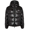 Dsquared2 Black Down Jacket With Logo Patch On The Front In Tech Fabric Man In Black