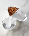 Nambe Bella Triple Condiment Server