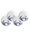 CASKATA BLUE CRABS CANAPES PLATES, SET OF 4,PROD244030211