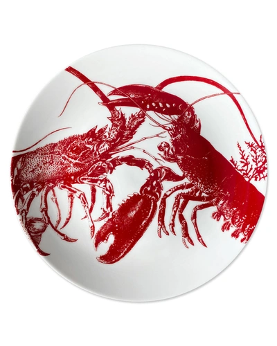 Caskata Lobsters Red Coupe Dinner Plates, Set Of 4